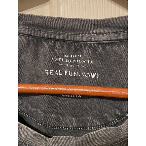 Anthropologie Women's S Black and Grey T-shirt Hippy Boho Carefree - Picture 5 of 9